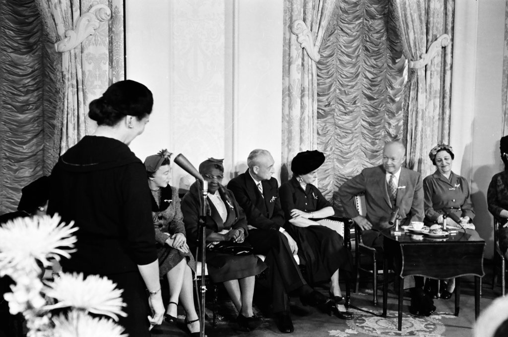 President Dwight Eisenhower at breakfast in Chicago - Charles Gekler for Chicago Sun-Times