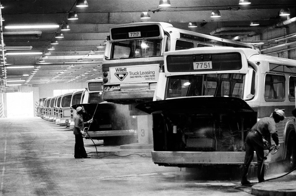 Buses at CTA garage - Chicago Sun-Times