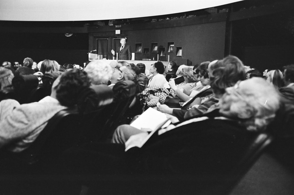 Neil Armstrong speaks at the Adler Planetarium - Bob (Robert) Black for Chicago Sun-Times