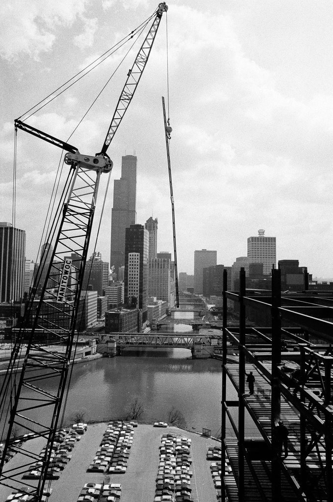 Garment Center under construction - Henry Herr Gill for Chicago Sun-Times