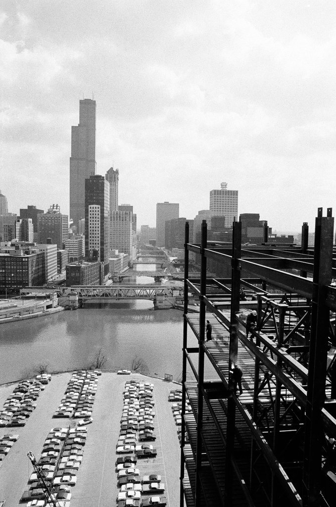 Garment Center under construction - Henry Herr Gill for Chicago Sun-Times