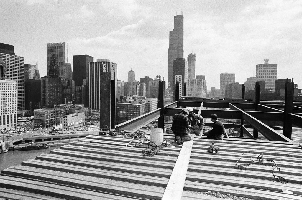Garment Center under construction - Henry Herr Gill for Chicago Sun-Times
