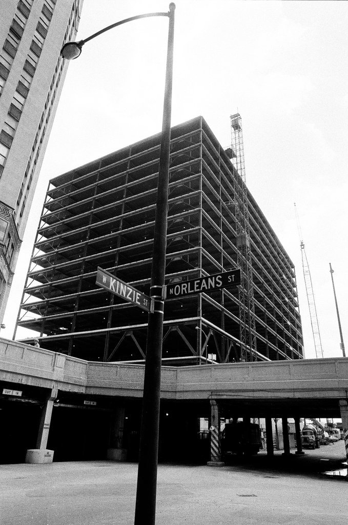 Garment Center under construction - Henry Herr Gill for Chicago Sun-Times