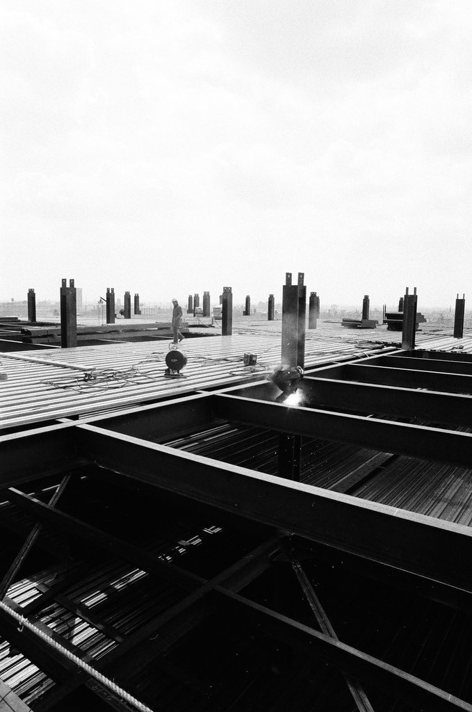 Garment Center under construction - Henry Herr Gill for Chicago Sun-Times