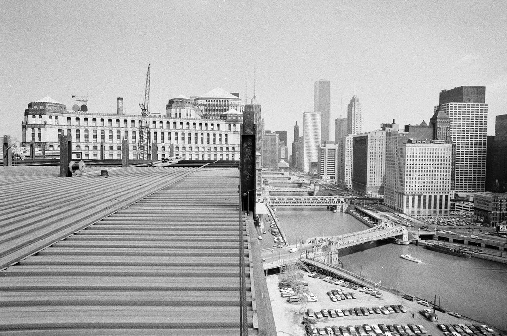 Garment Center under construction - Henry Herr Gill for Chicago Sun-Times