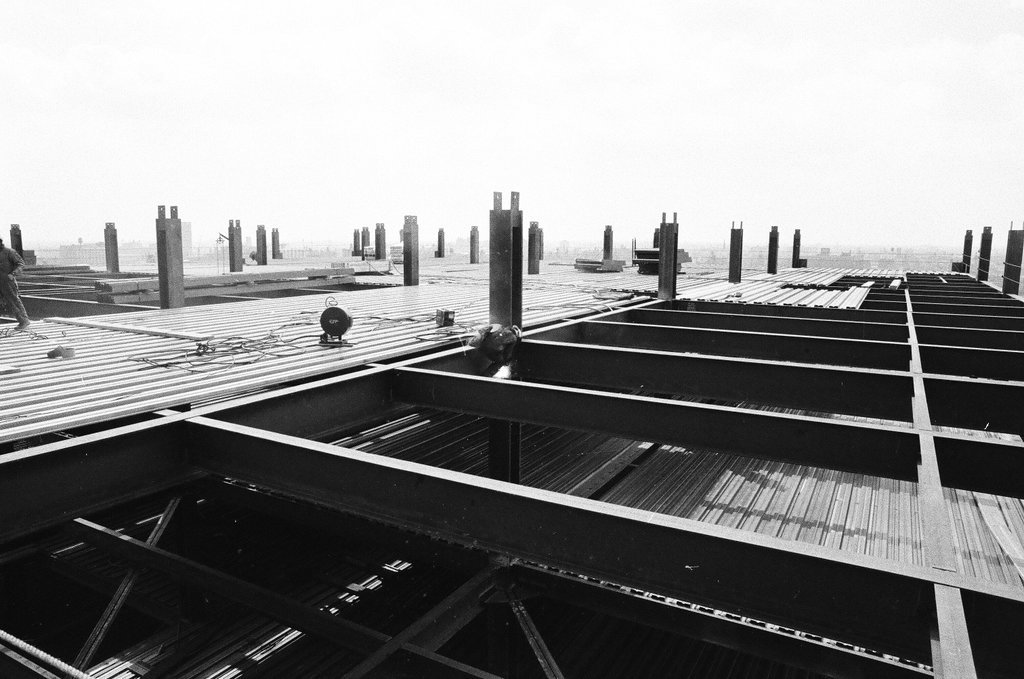 Garment Center under construction - Henry Herr Gill for Chicago Sun-Times