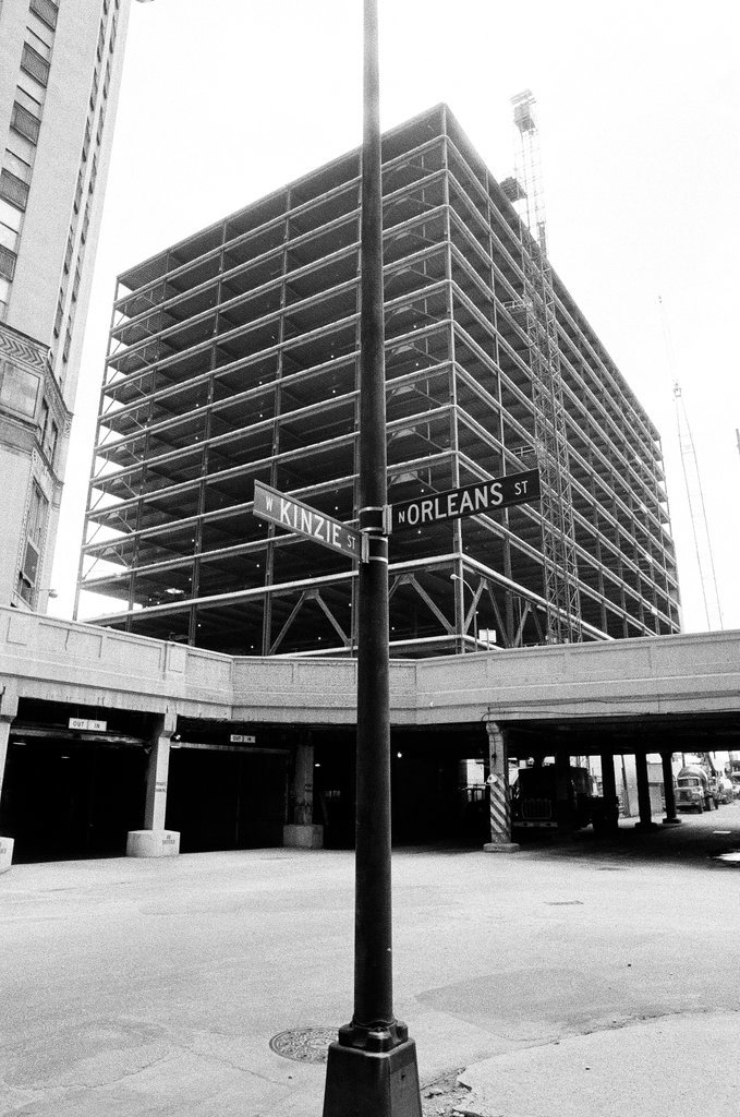Garment Center under construction - Henry Herr Gill for Chicago Sun-Times