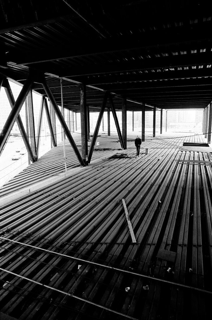 Garment Center under construction - Henry Herr Gill for Chicago Sun-Times