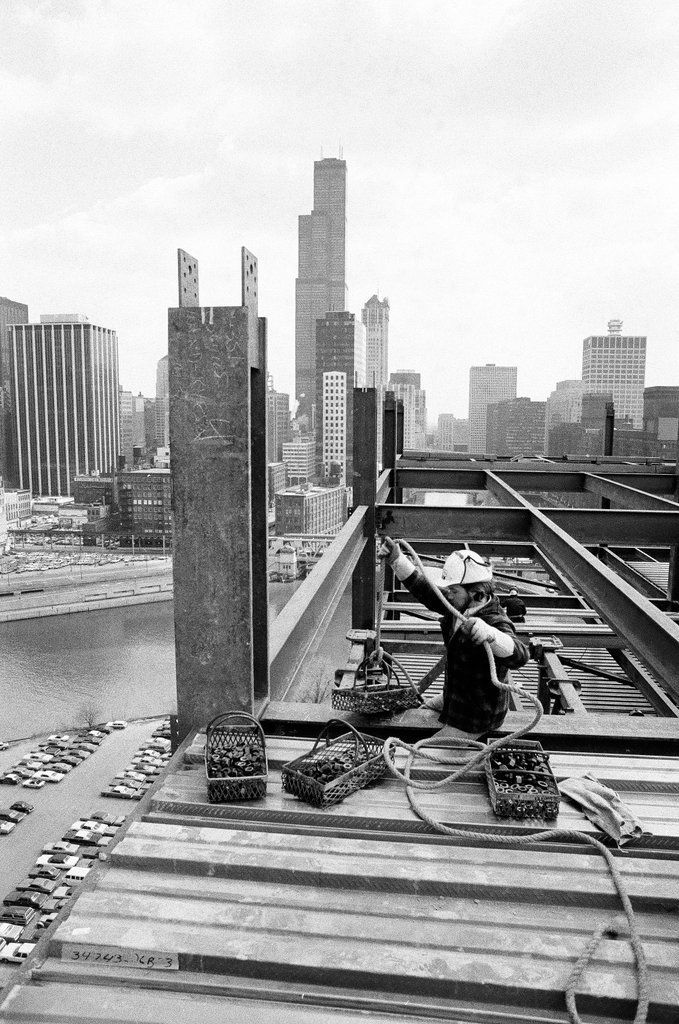 Garment Center under construction - Henry Herr Gill for Chicago Sun-Times