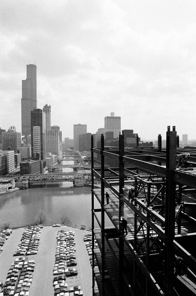 Garment Center under construction - Henry Herr Gill for Chicago Sun-Times
