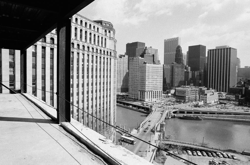 Garment Center under construction - Henry Herr Gill for Chicago Sun-Times