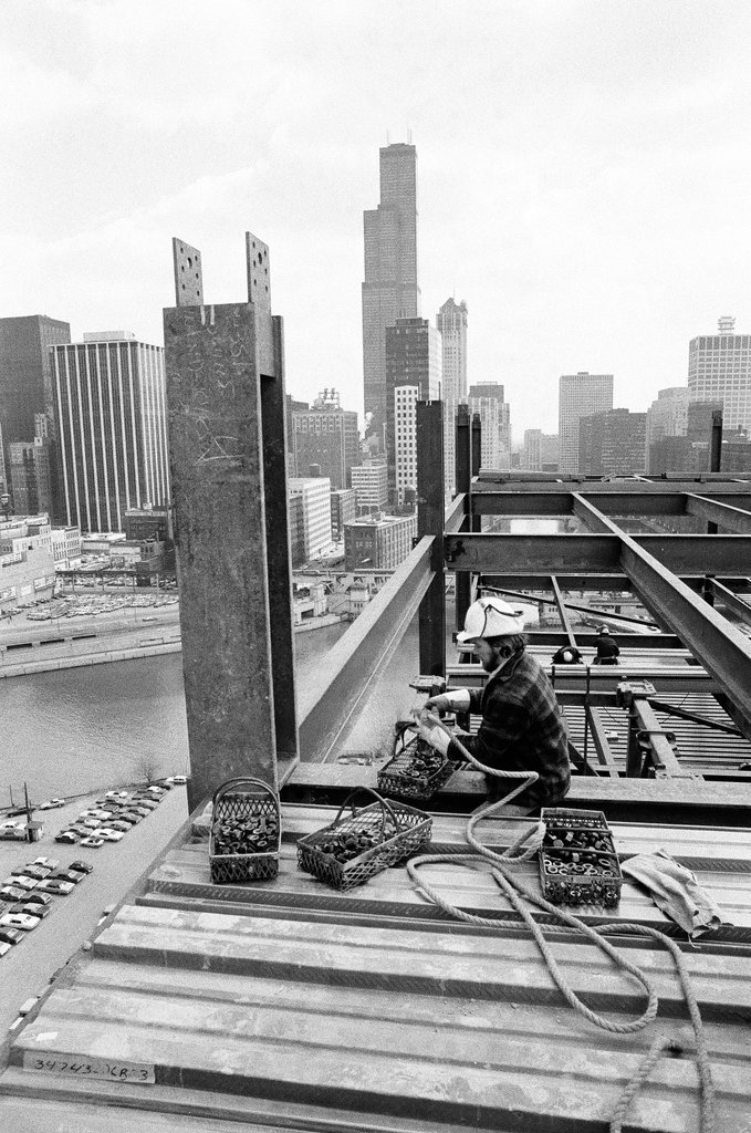 Garment Center under construction - Henry Herr Gill for Chicago Sun-Times