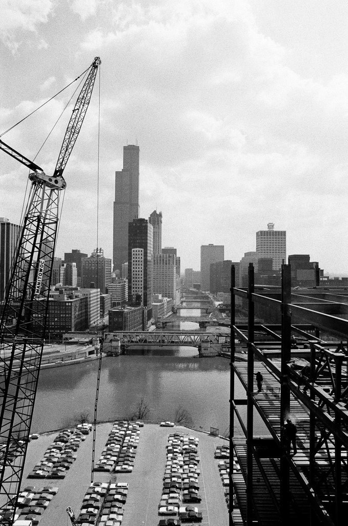 Garment Center under construction - Henry Herr Gill for Chicago Sun-Times