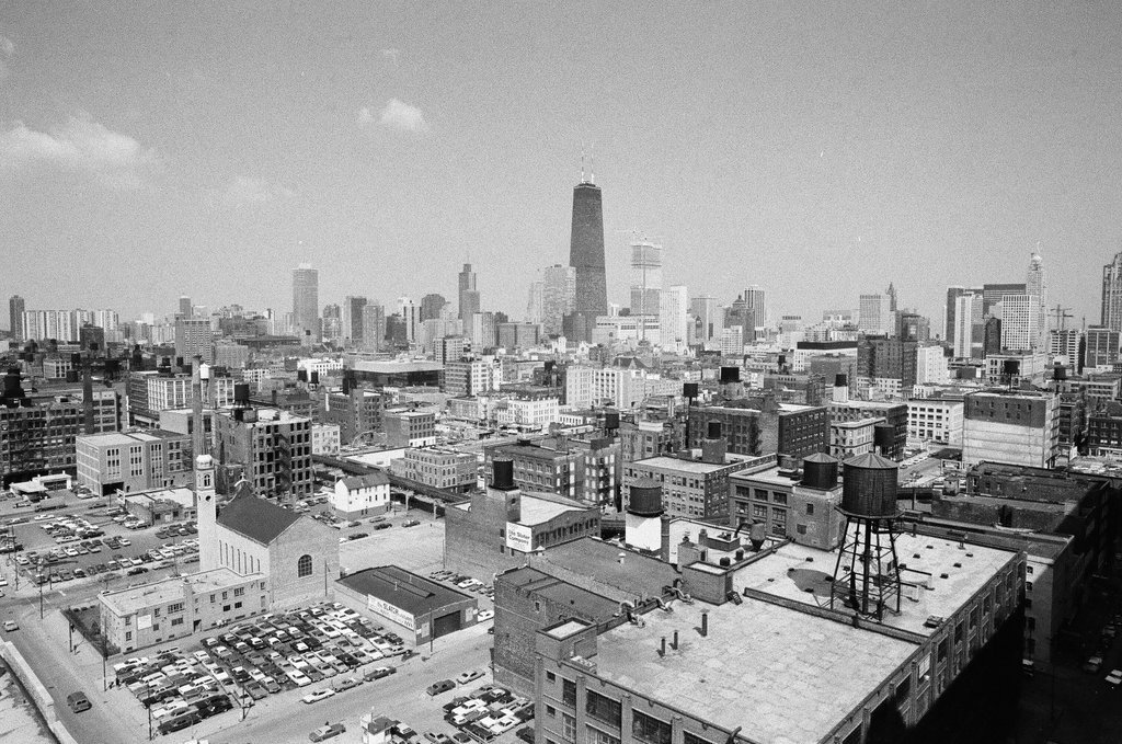 Garment Center under construction - Henry Herr Gill for Chicago Sun-Times