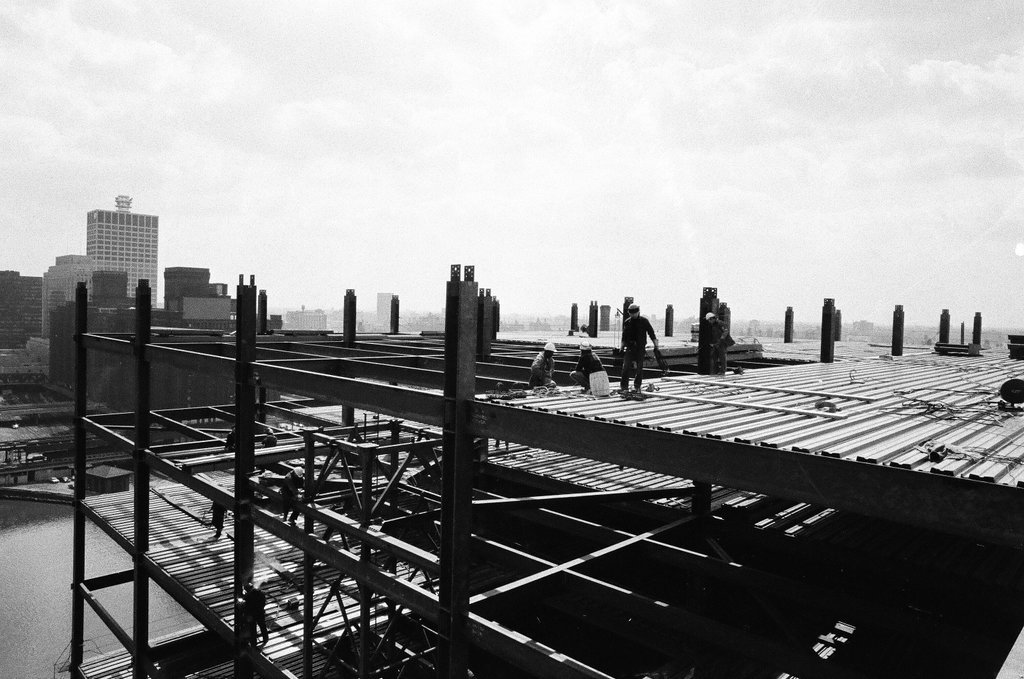 Garment Center under construction - Henry Herr Gill for Chicago Sun-Times