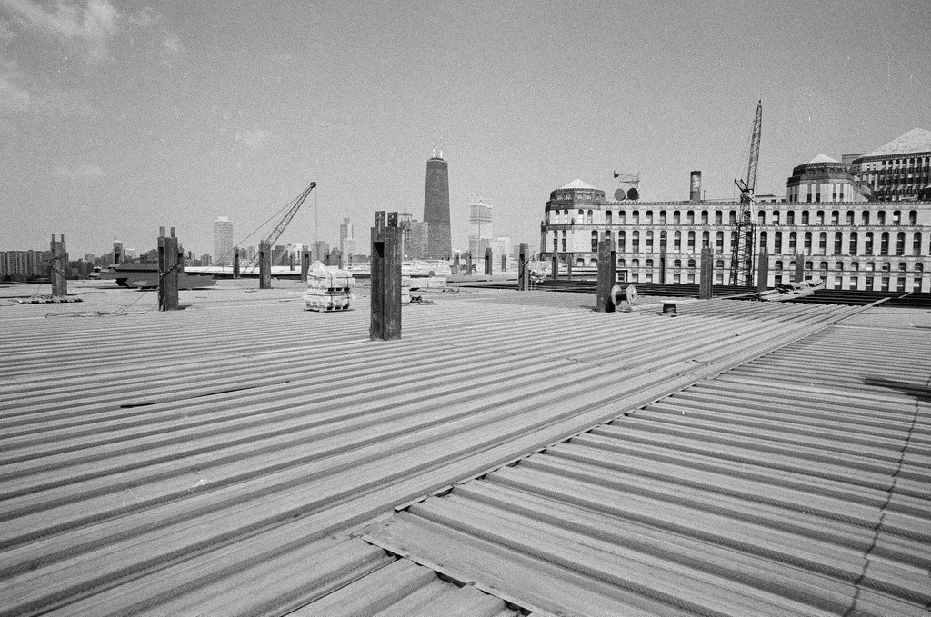 Garment Center under construction - Henry Herr Gill for Chicago Sun-Times