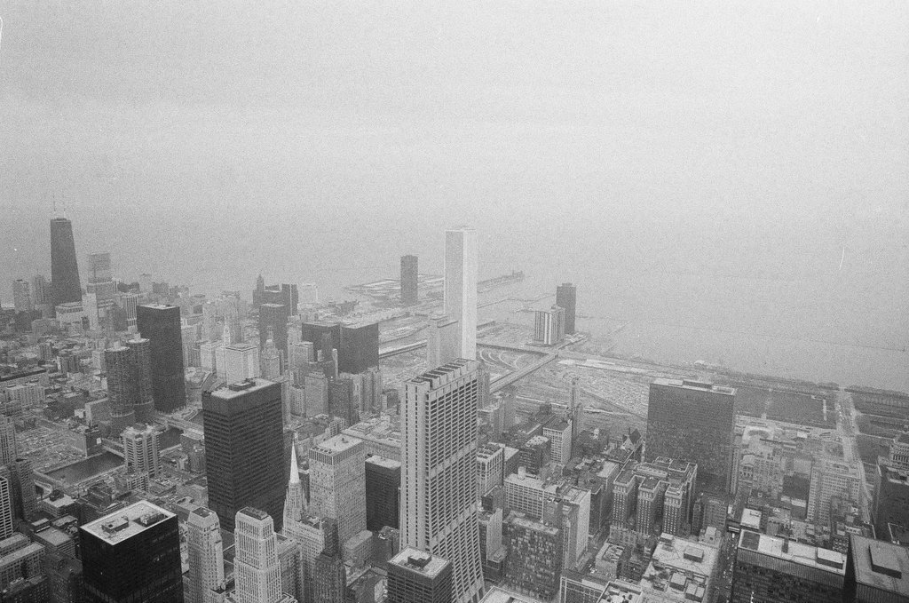 Building under construction at Wolf Point - John H. White for Chicago Sun-Times