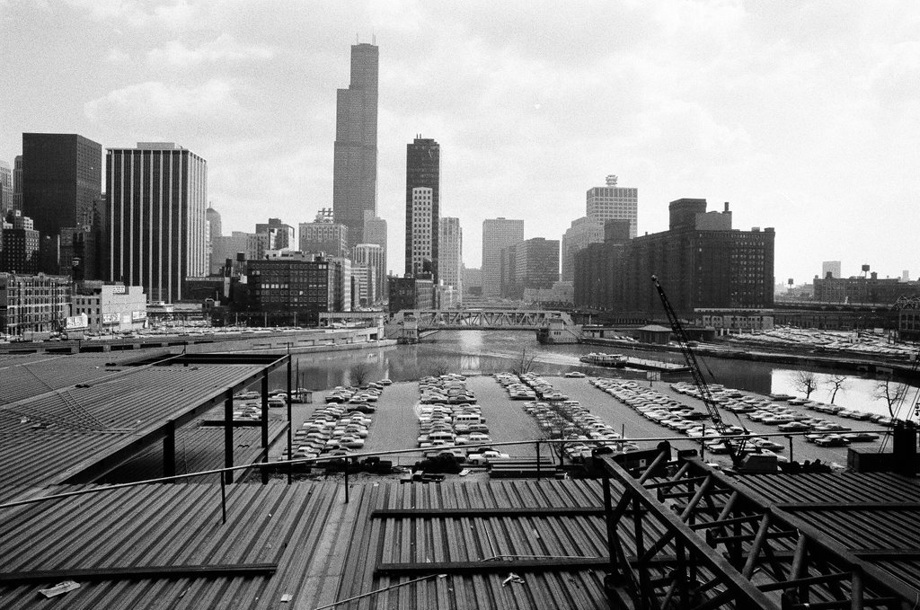 Garment Center under construction - Henry Herr Gill for Chicago Sun-Times