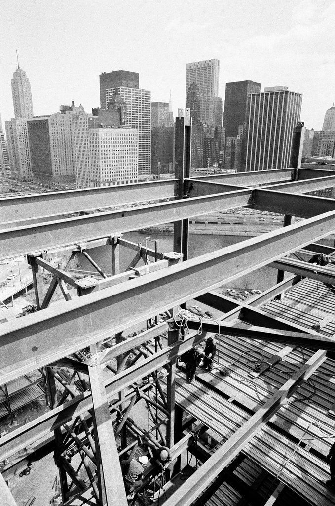Garment Center under construction - Henry Herr Gill for Chicago Sun-Times