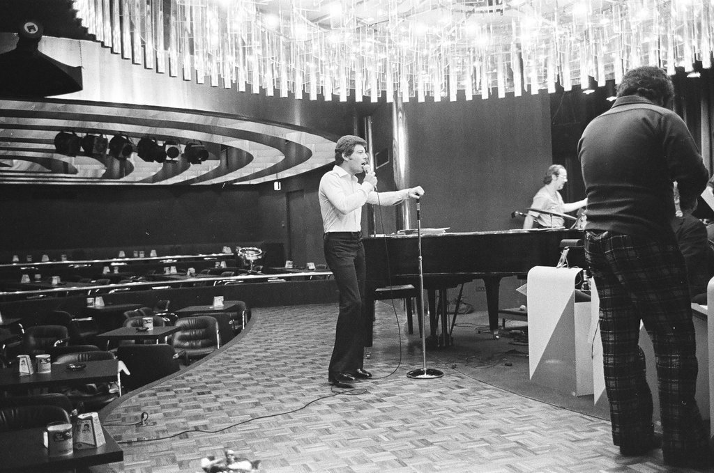 Frankie Avalon attends sound rehearsal - Peters (Clarence or Pete) for Chicago Sun-Times