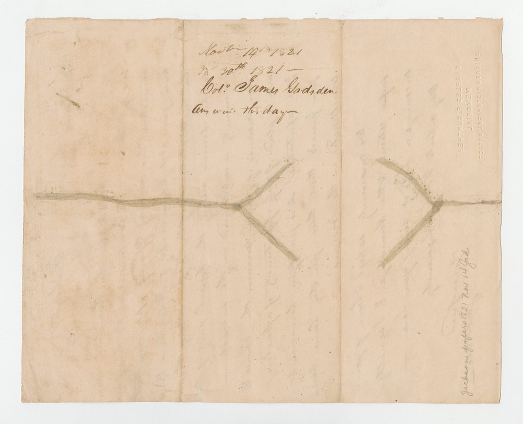 Letter to Andrew Jackson from James Gadsden - Gadsden, James, 1788-1858