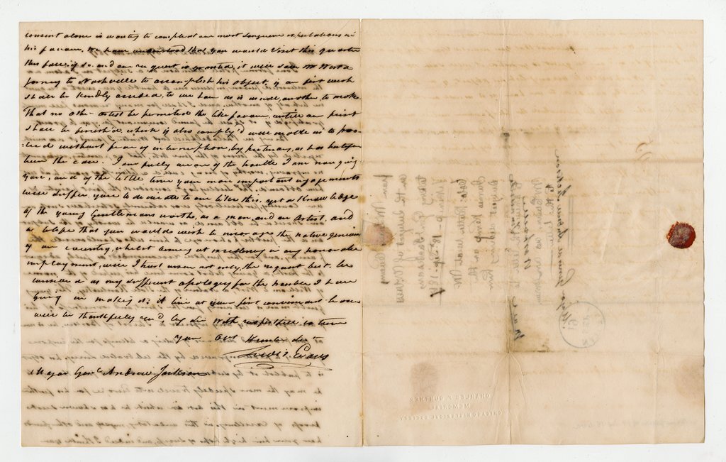 Letter to Andrew Jackson from Lewis Evans - Evans, Lewis