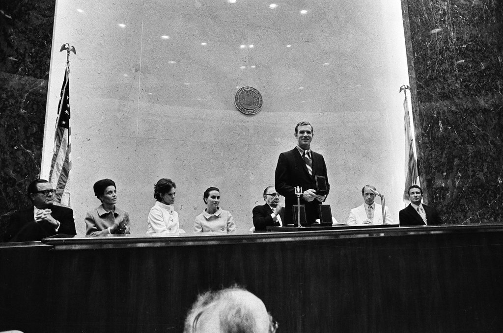 Astronauts David Scott, Alfred Worden, and James Irwin honorary Chicago citizens - Gene Pesek for Chicago Sun-Times