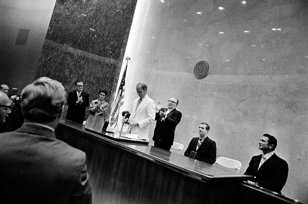 Apollo astronauts honored at City Council ceremony - John H. White for Chicago Sun-Times