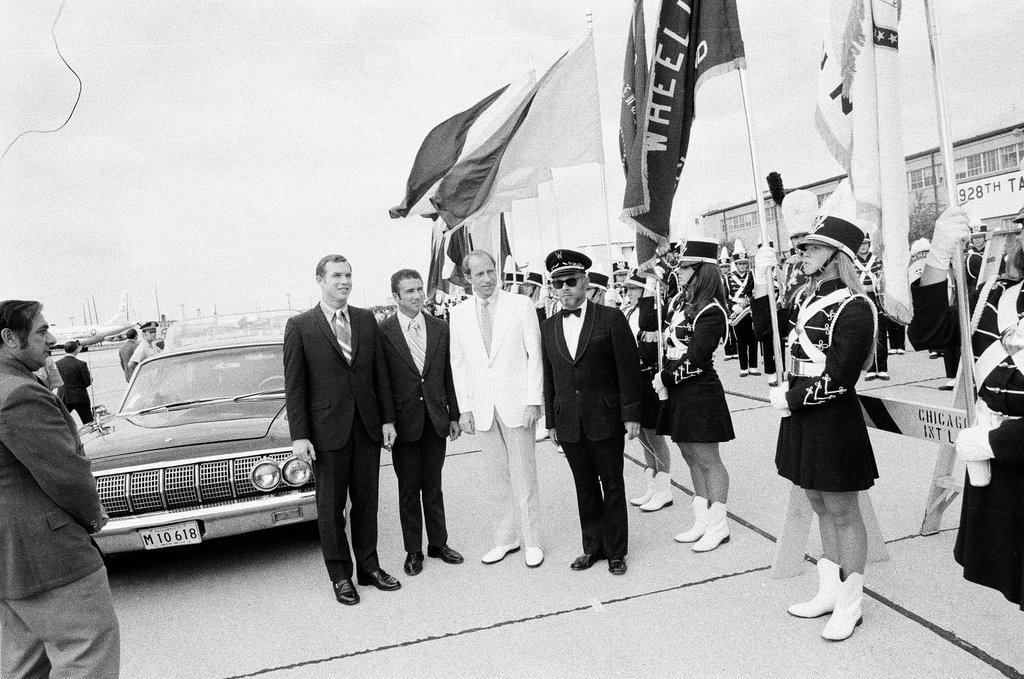Mayor Daley and others welcome Apollo 15 astronauts - Mickey Rito for Chicago Sun-Times