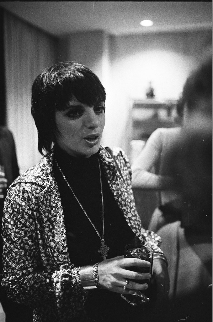 Liza Minnelli at a reception - Don Bierman for Chicago Sun-Times