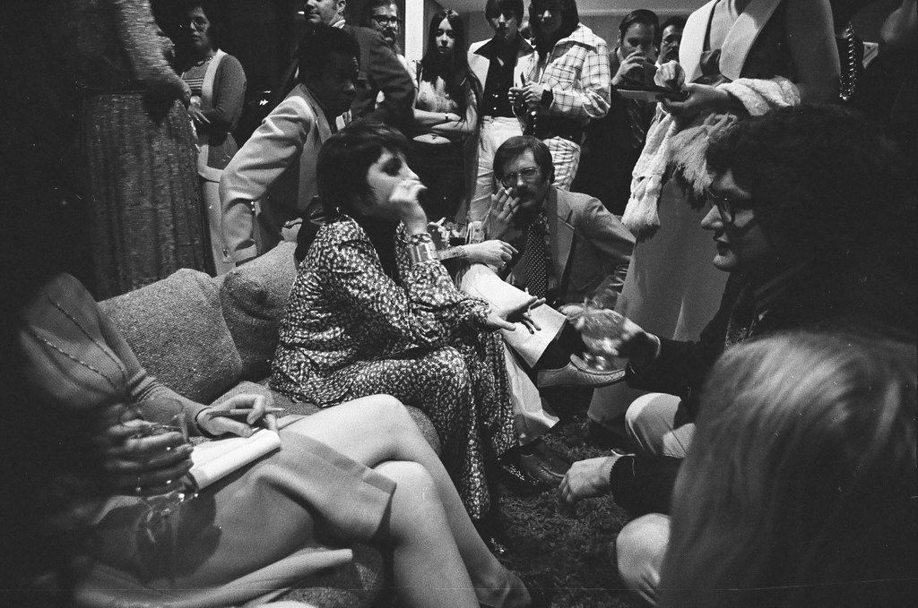 Liza Minnelli at a reception - Don Bierman for Chicago Sun-Times