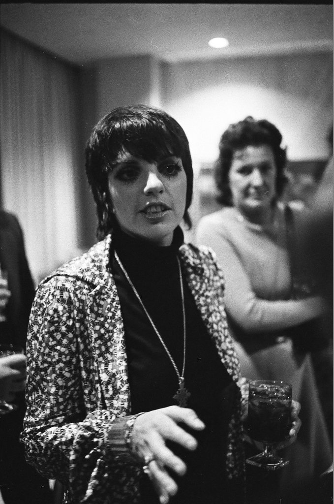Liza Minnelli at a reception - Don Bierman for Chicago Sun-Times