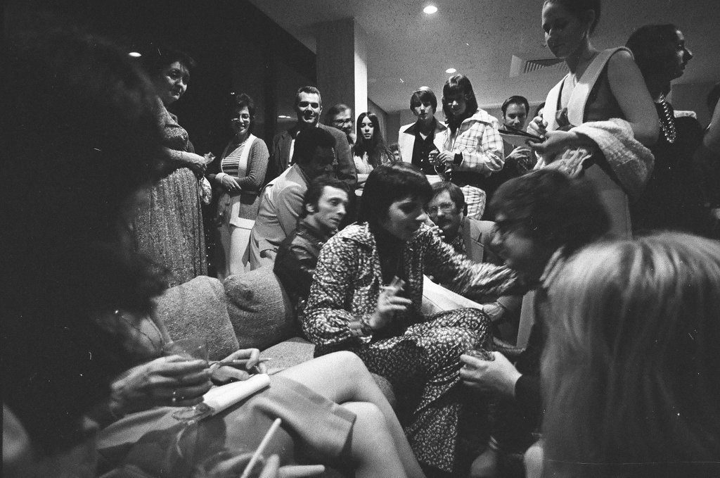 Liza Minnelli at a reception - Don Bierman for Chicago Sun-Times