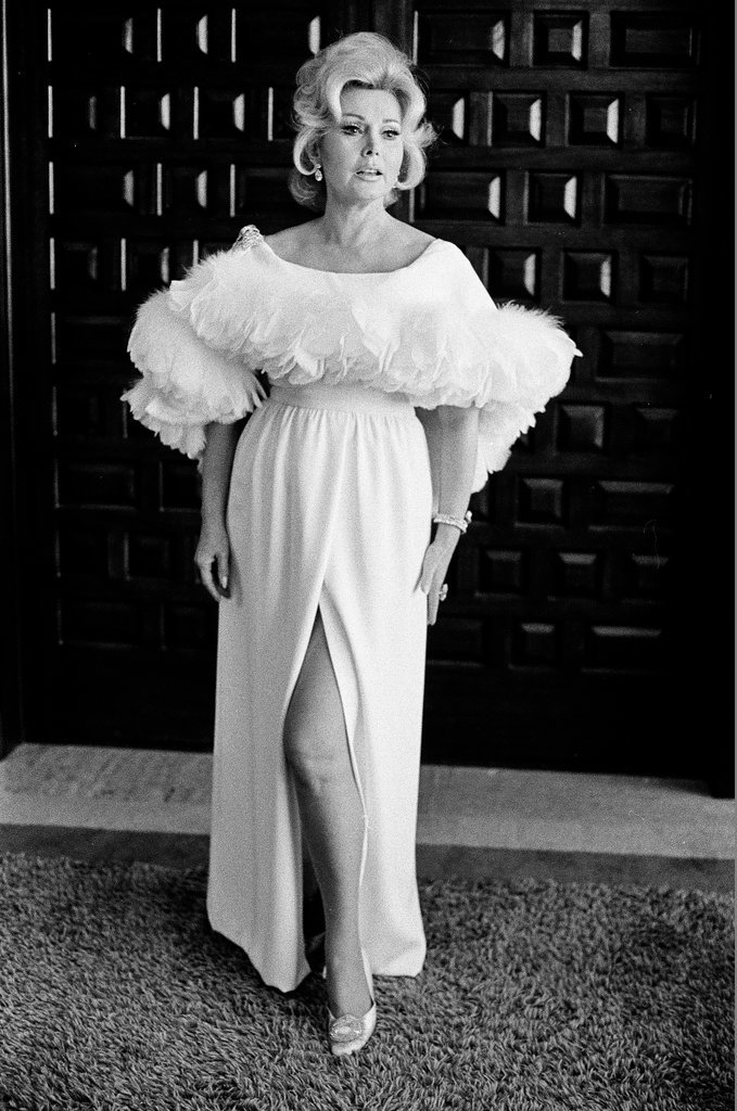 Zsa Zsa Gabor posing in different outfits - Fred Stein for Chicago Daily News