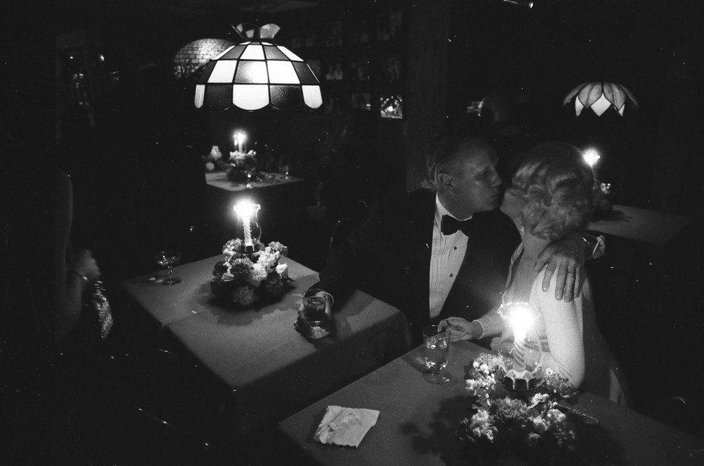 Zsa Zsa Gabor attending wedding anniversary party - Duane Hall for Chicago Sun-Times