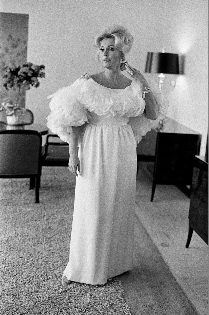 Zsa Zsa Gabor posing in different outfits - Fred Stein for Chicago Daily News