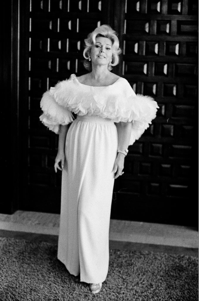 Zsa Zsa Gabor posing in different outfits - Fred Stein for Chicago Daily News