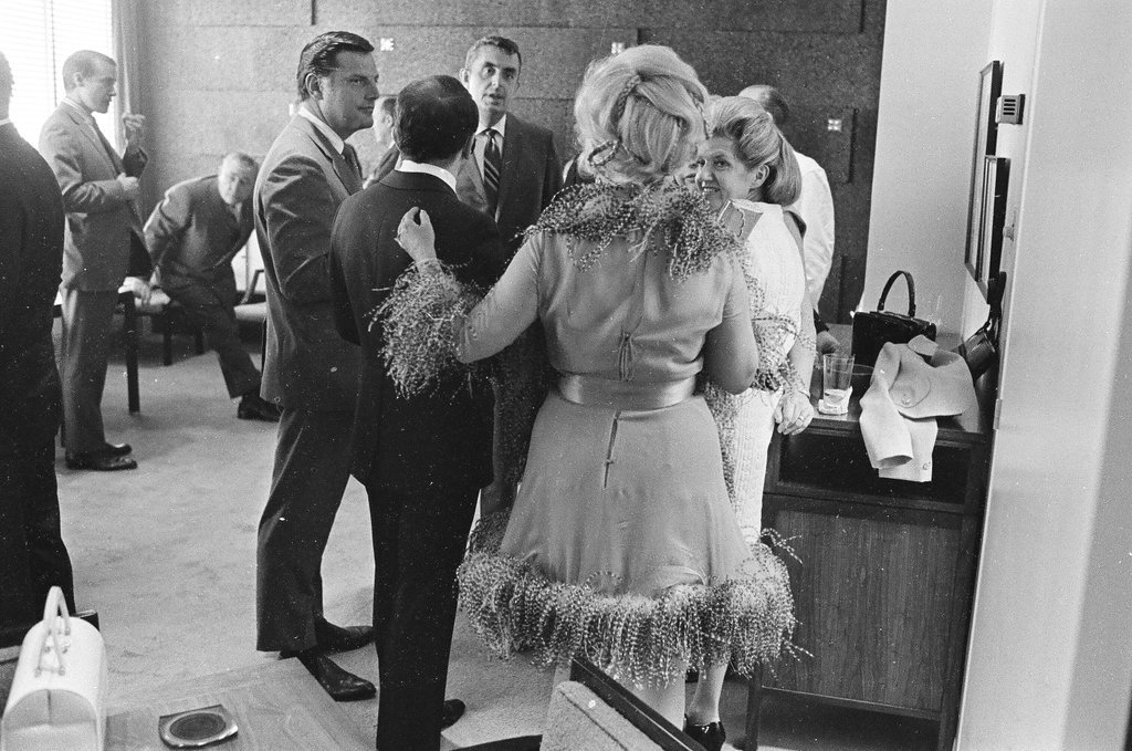 Zsa Zsa Gabor at a cocktail party - Charles Krejcsi for Chicago Sun-Times