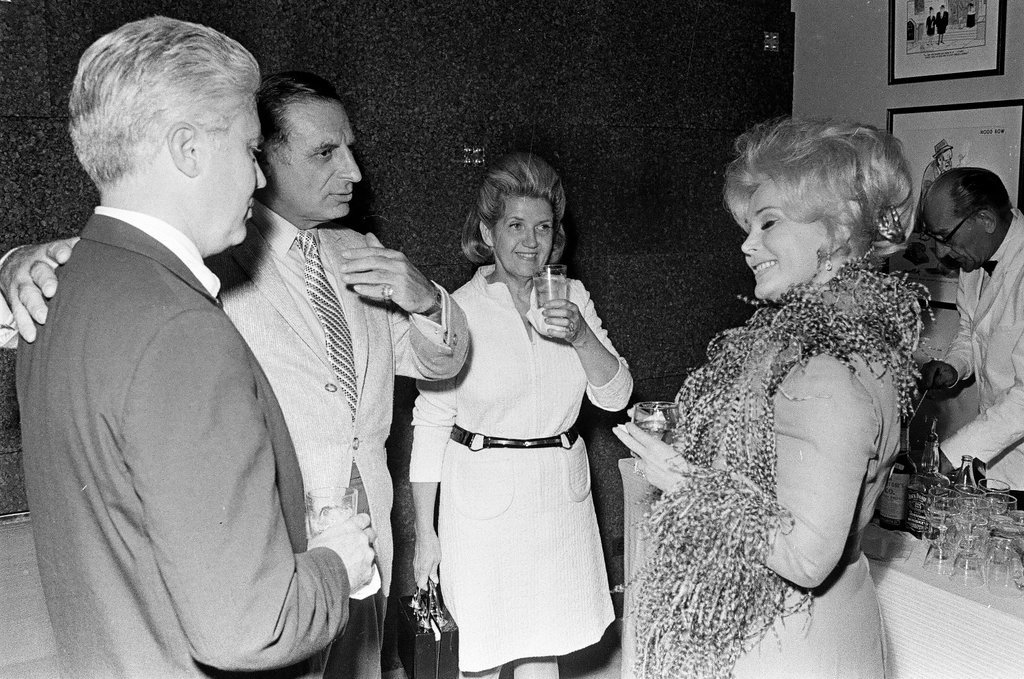 Zsa Zsa Gabor at a cocktail party - Charles Krejcsi for Chicago Sun-Times