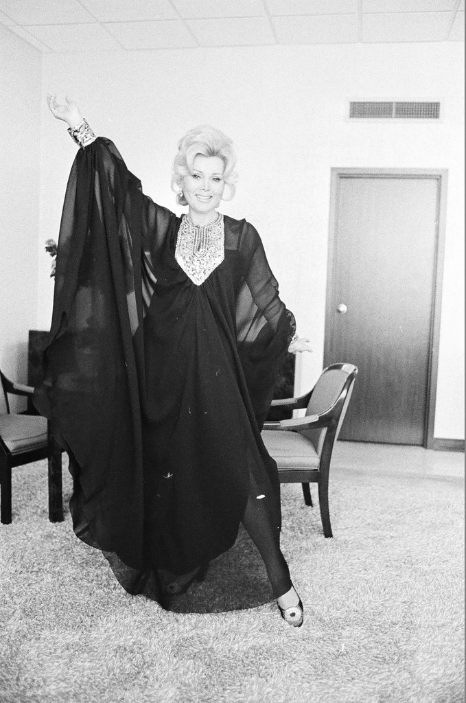 Zsa Zsa Gabor posing in different outfits - Fred Stein for Chicago Daily News