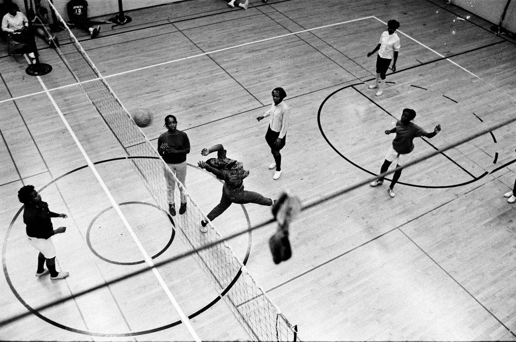 Kids play on indoor basketball court - Chicago Sun-Times