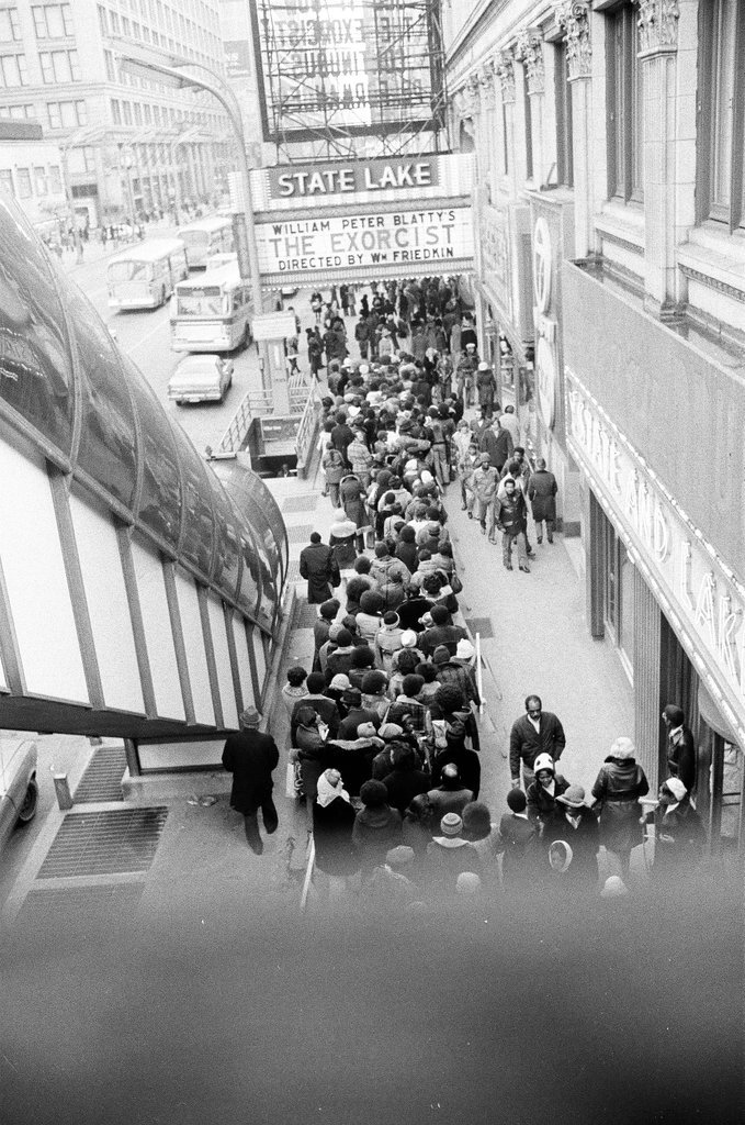 Crowd lined up to see The Exorcist - Larry Graff for Chicago Sun-Times