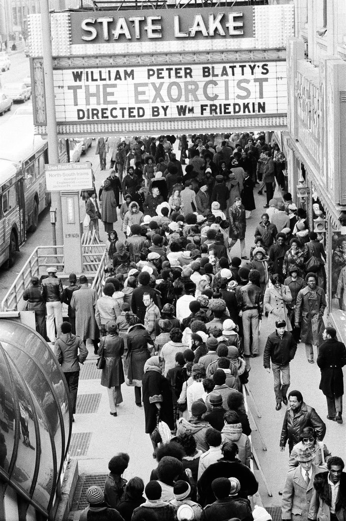 Crowd lined up to see The Exorcist - Larry Graff for Chicago Sun-Times