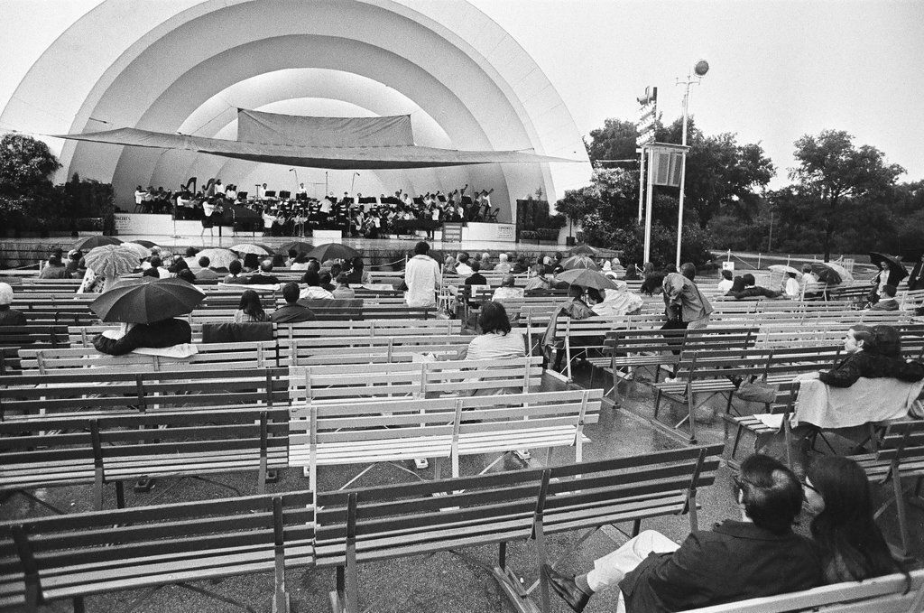 Rainy concert at Grant Park band shell - Chicago Sun-Times