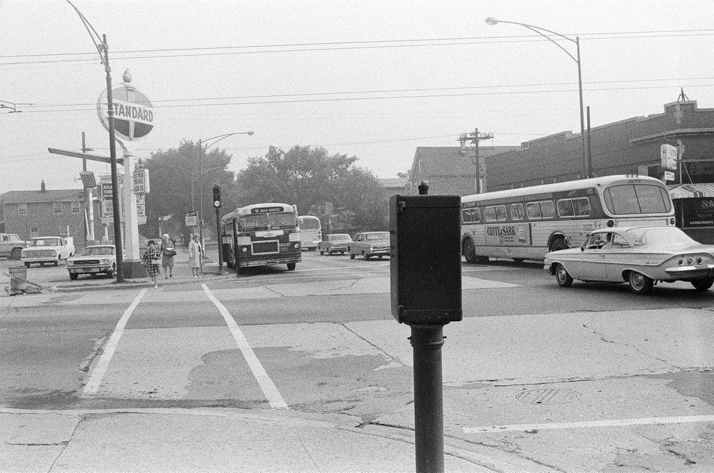 Neighborhood park and businesses up and down North Austin Avenue - Chicago Sun-Times