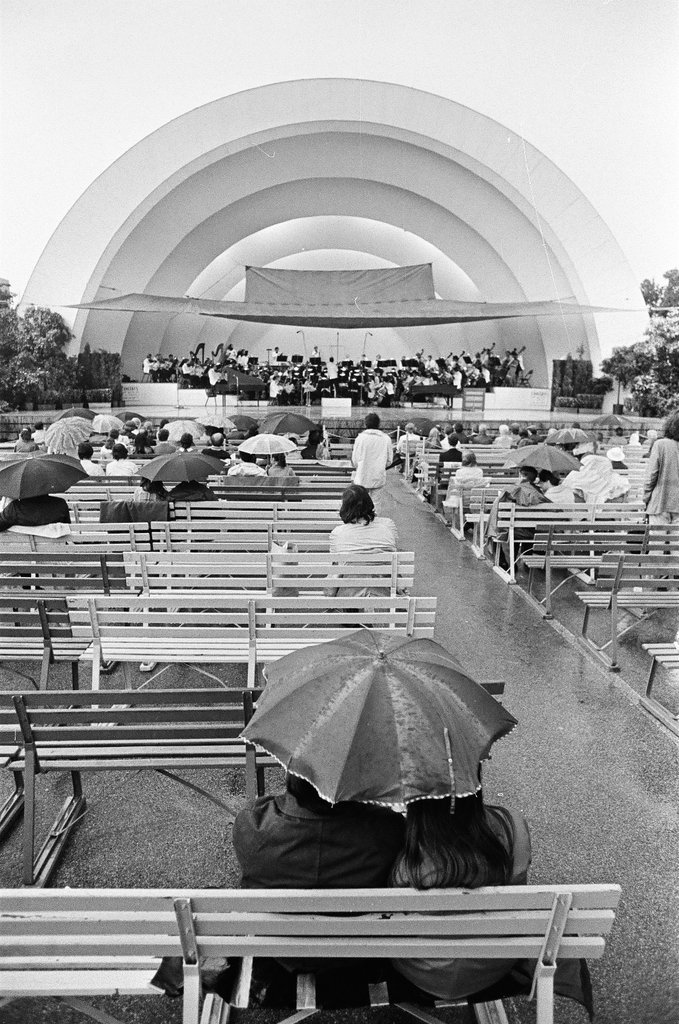 Rainy concert at Grant Park band shell - Chicago Sun-Times