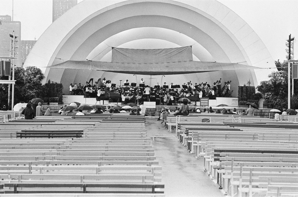 Rainy concert at Grant Park band shell - Chicago Sun-Times