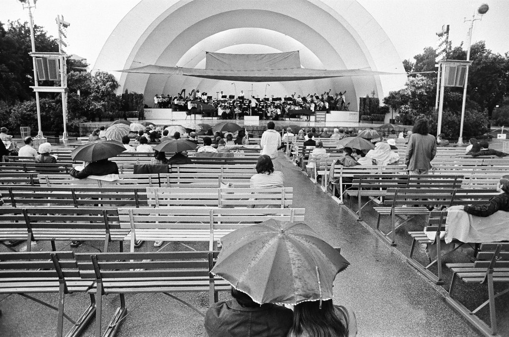 Rainy concert at Grant Park band shell - Chicago Sun-Times