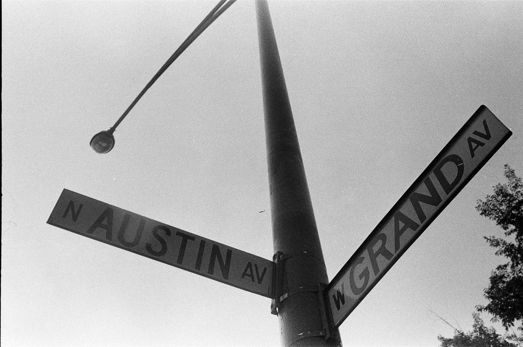 Neighborhood park and businesses up and down North Austin Avenue - Chicago Sun-Times