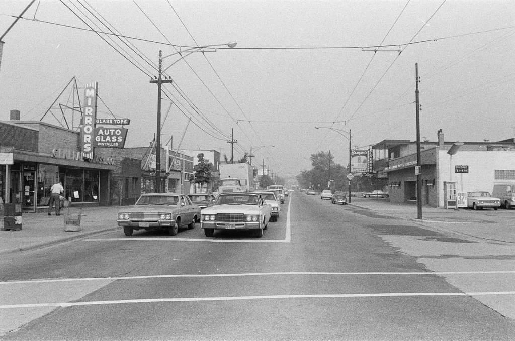 Neighborhood park and businesses up and down North Austin Avenue - Chicago Sun-Times
